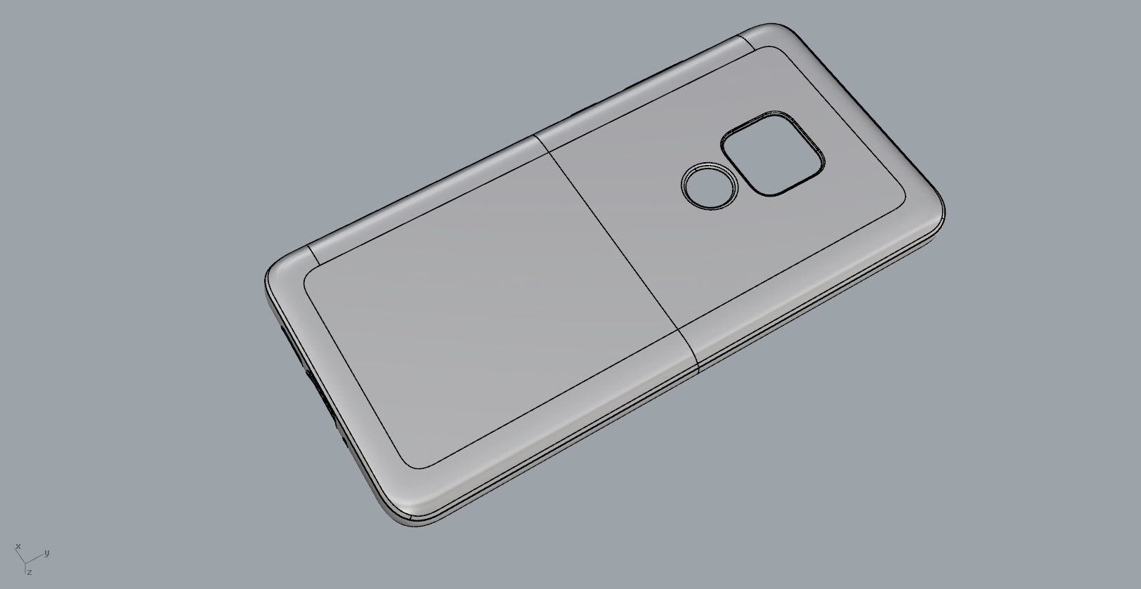 Huawei mate 20 transparent rubber case 3D print model_27