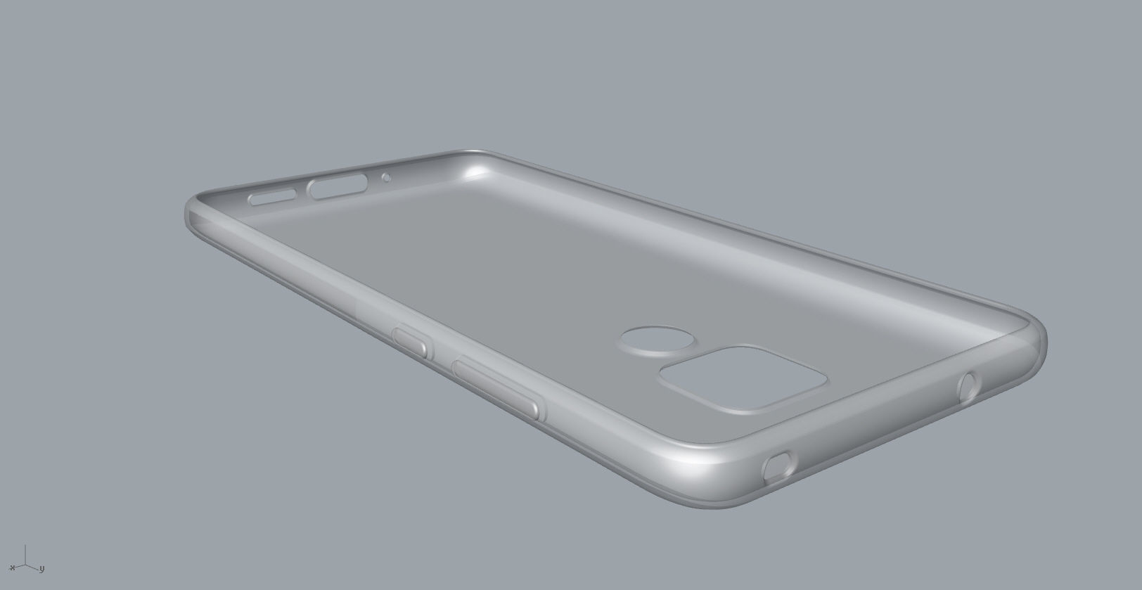 Huawei mate 20 transparent rubber case 3D print model_19