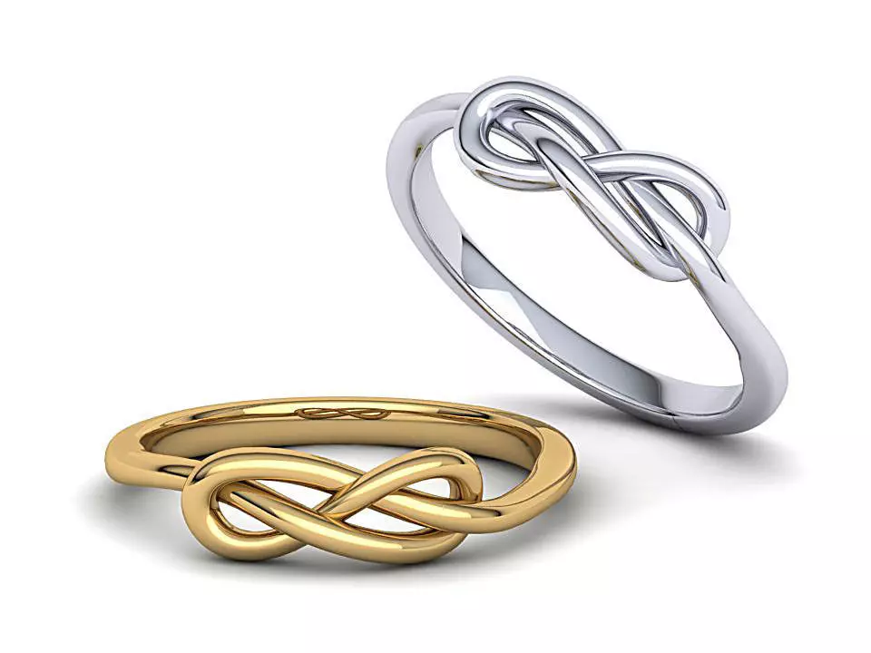 Infinity Knot ring v2 3dmodel printable 3D print model 3D print model_0