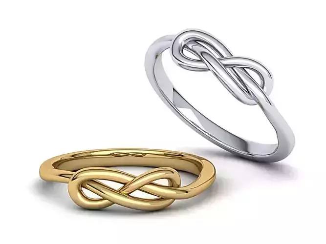 Infinity Knot ring v2 3dmodel printable 3D print model