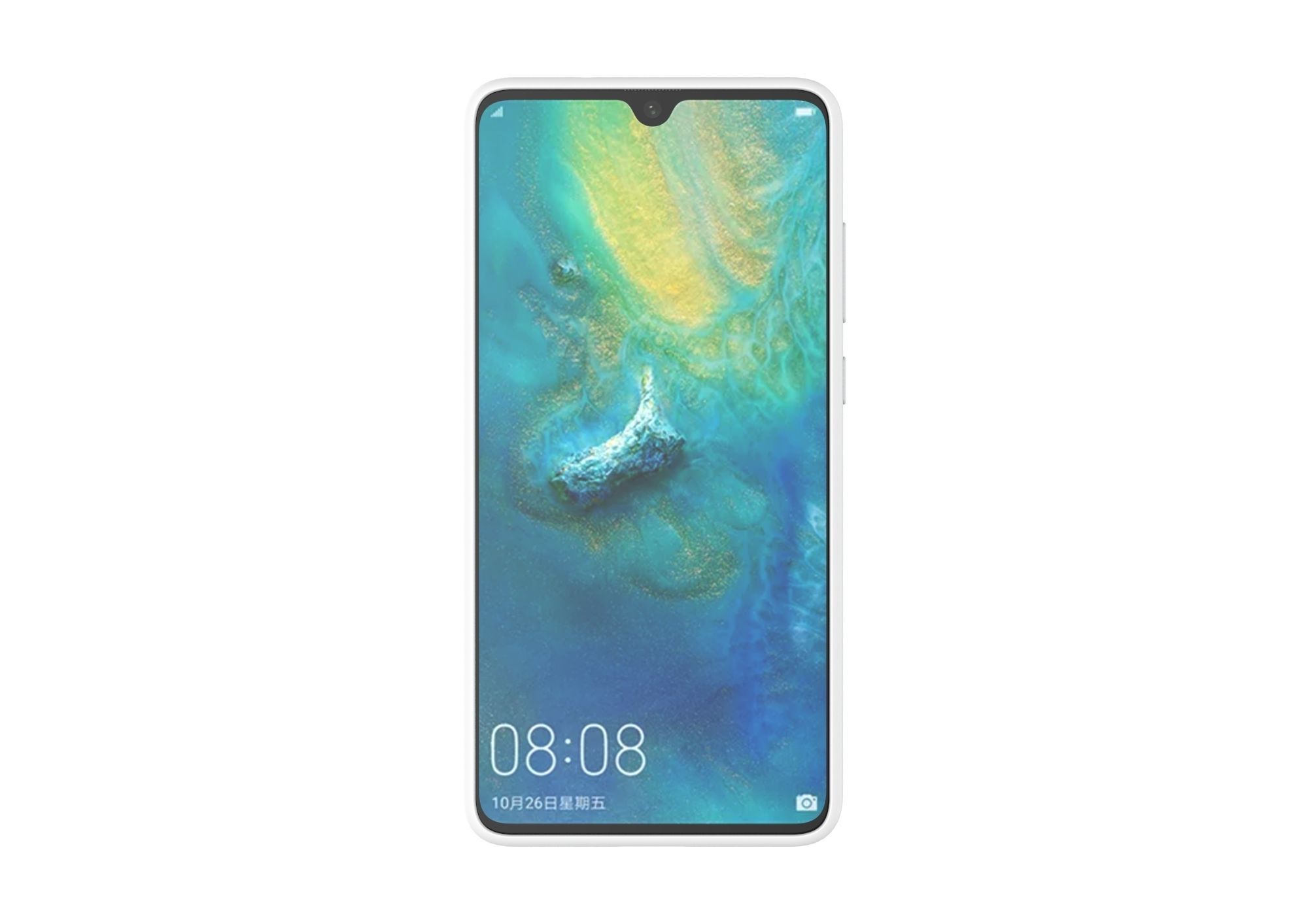 Huawei mate 20 White TPU case 3D print model_4