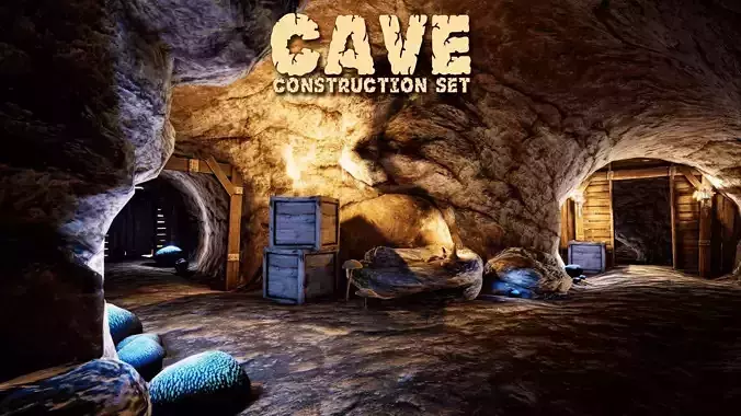 Cave Creator for UNREAL Low-poly 3D model