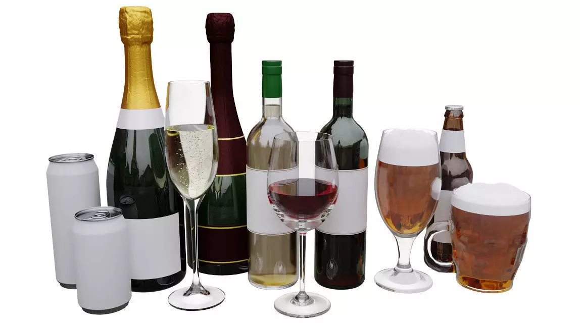 alcohol bundle 3D model_0