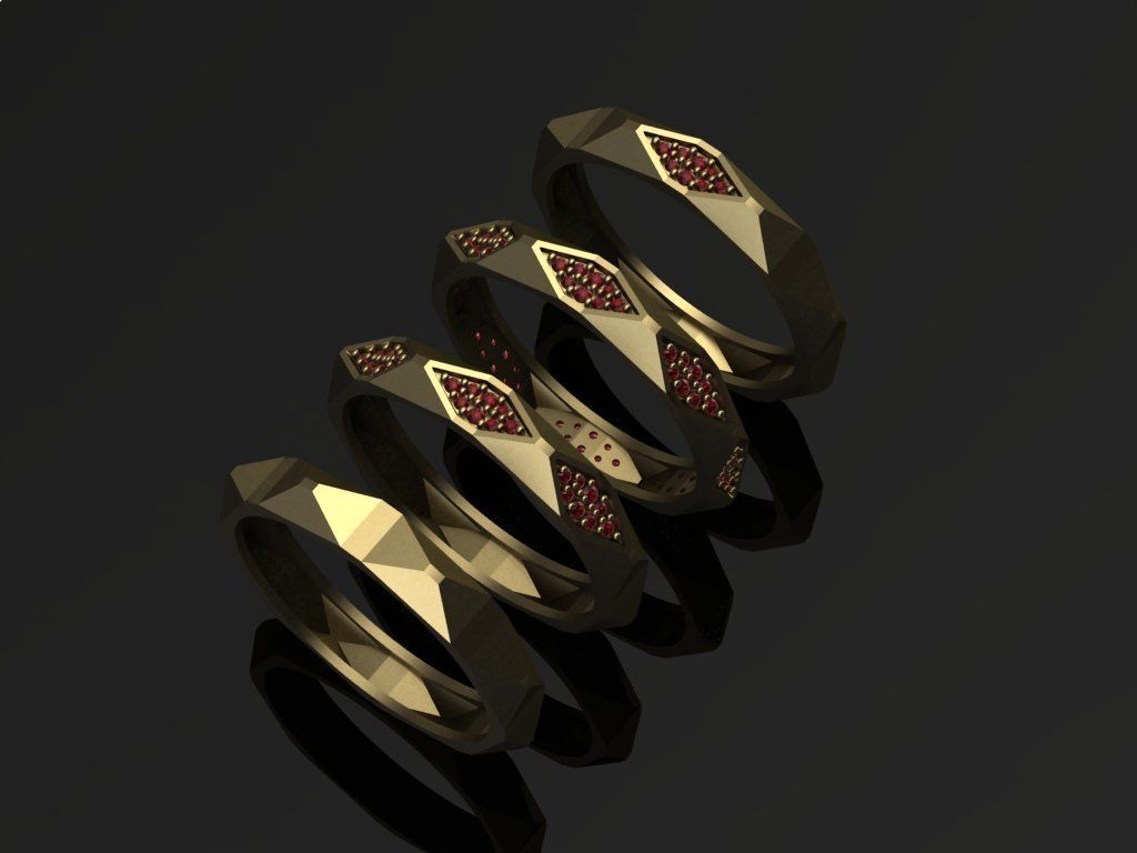 Geometrical Ring  3D print model_1