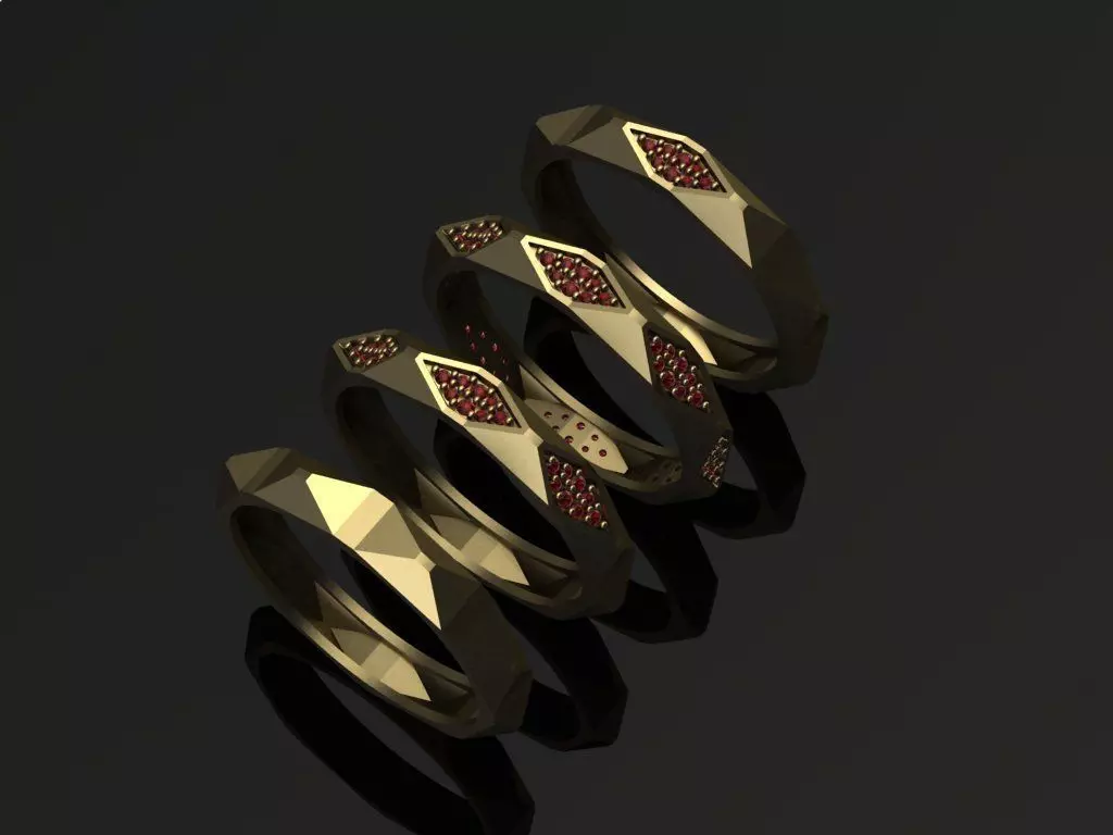 Geometrical Ring  3D print model_0