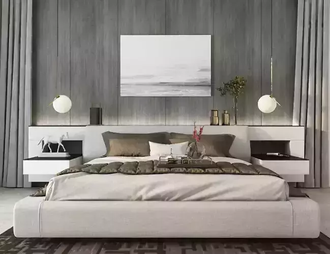 Minimal Bedroom Design 3D Model