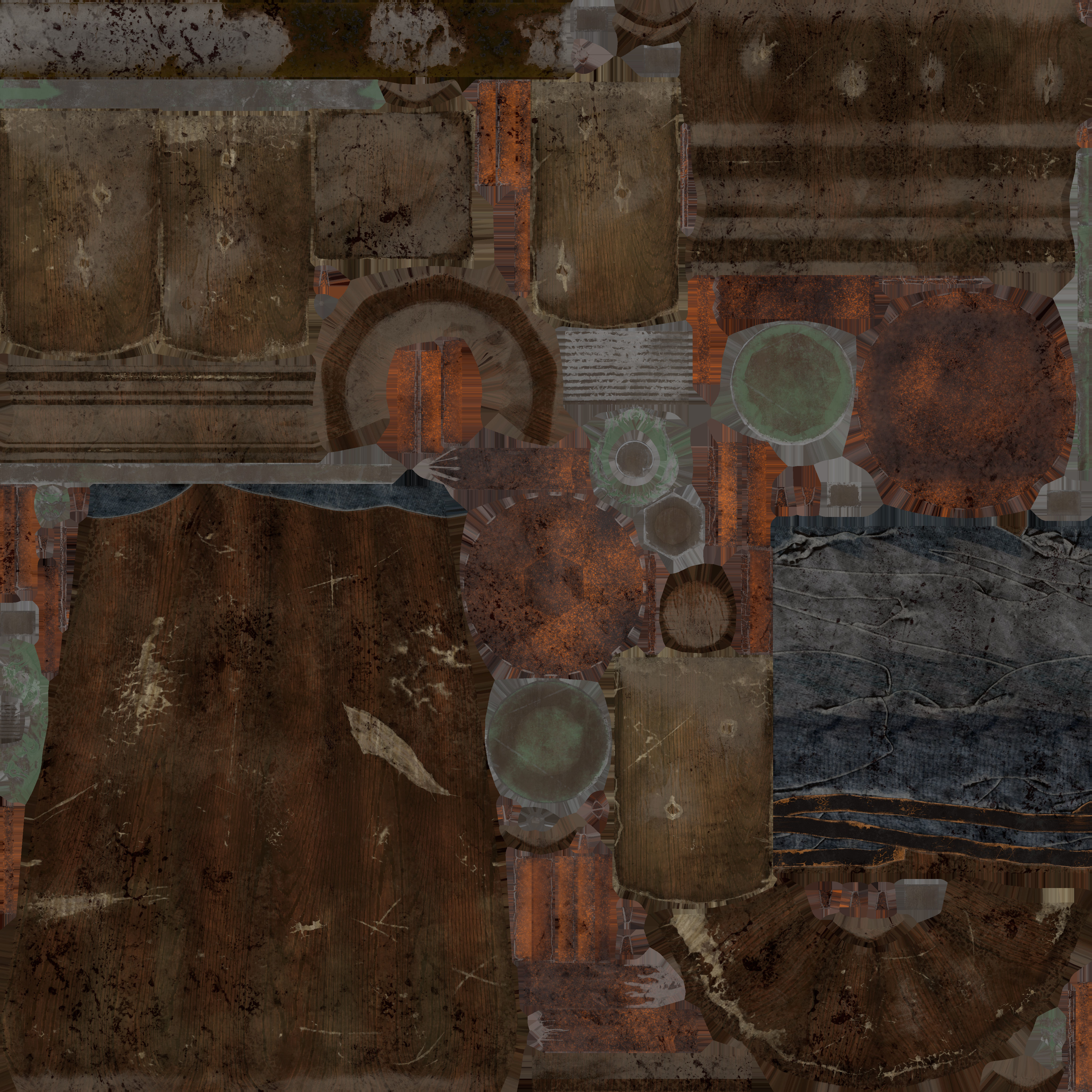 Mace T weapon with spikes Low-poly 3D model_7