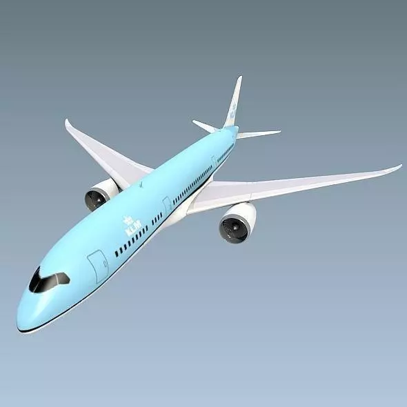 Boeing 787-9 lowpoly airliner Low-poly 3D model_0