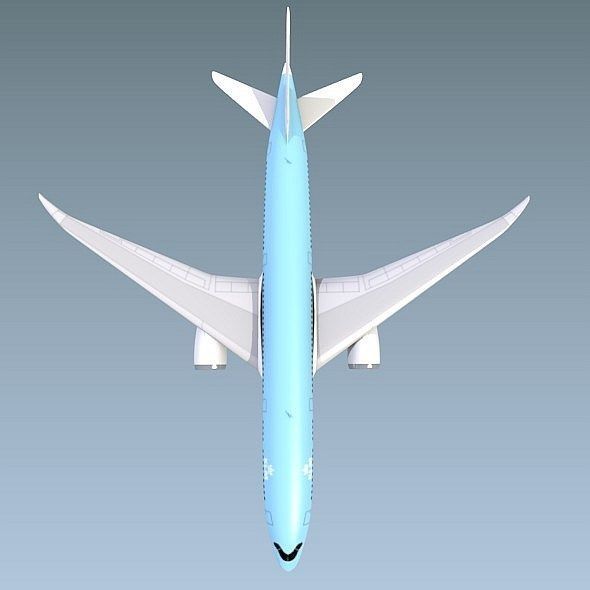 Boeing 787-9 lowpoly airliner Low-poly 3D model_9