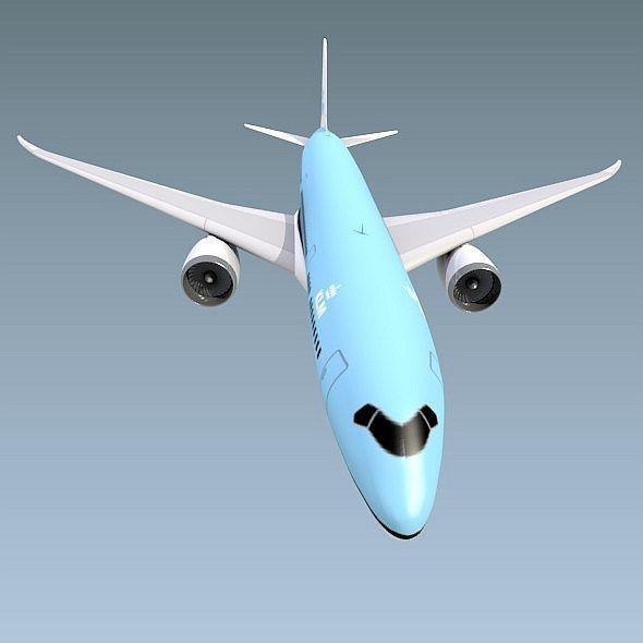Boeing 787-9 lowpoly airliner Low-poly 3D model_2