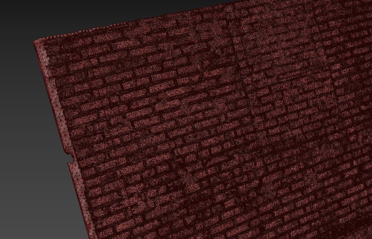 Ultra realistic Brick Old wall 3D model_8