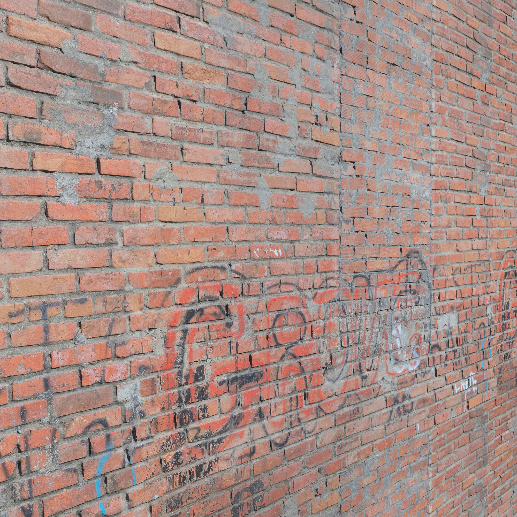 Ultra realistic Brick Old wall 3D model_1
