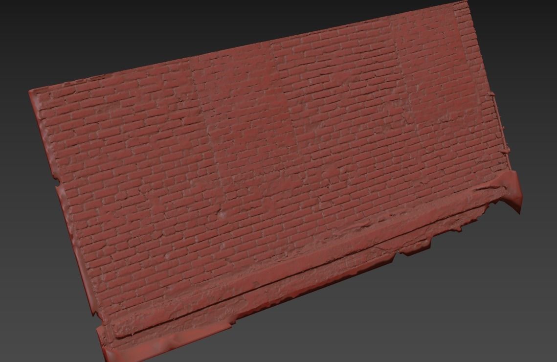 Ultra realistic Brick Old wall 3D model_6