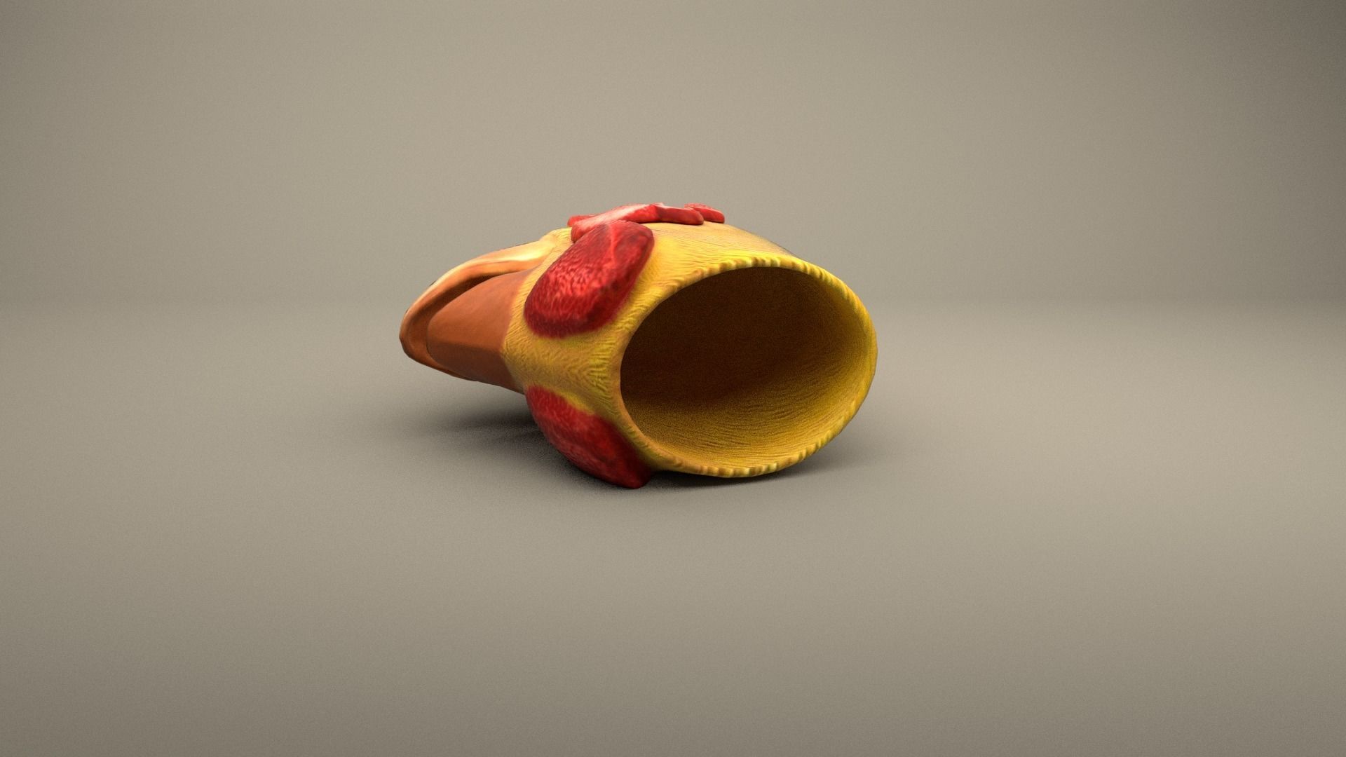 Chicken Mask Low-poly 3D model_2