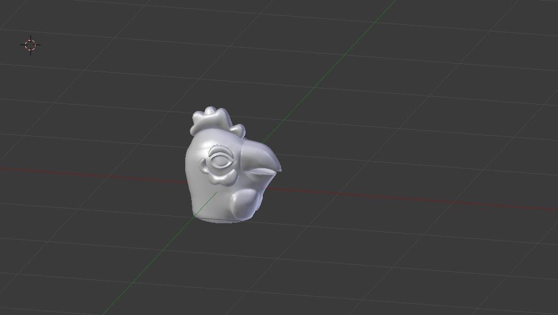 Chicken Mask Low-poly 3D model_4