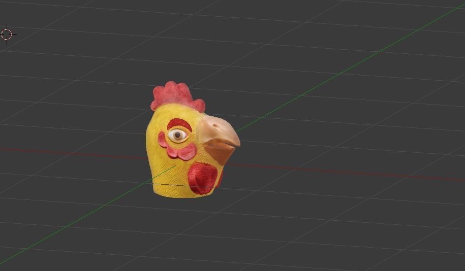Chicken Mask Low-poly 3D model_3