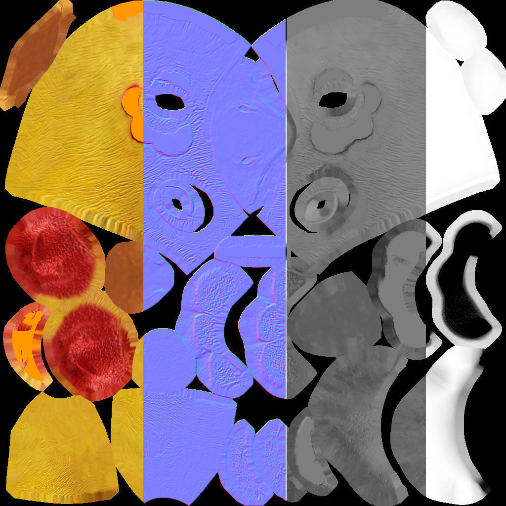 Chicken Mask Low-poly 3D model_8