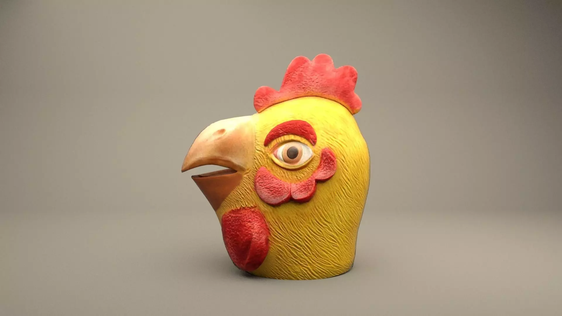 Chicken Mask Low-poly 3D model_0