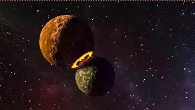 REALISTIC PLANET COLLISION ANIMATION