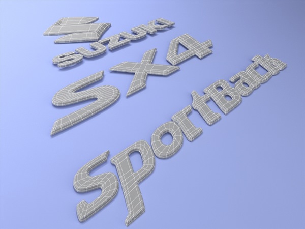 Suzuki SX4 Car Logo 3D model_4