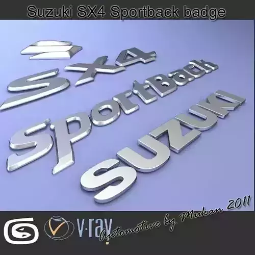 Suzuki SX4 Car Logo 3D model