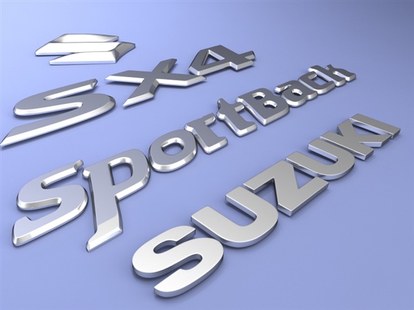 Suzuki SX4 Car Logo 3D model_1