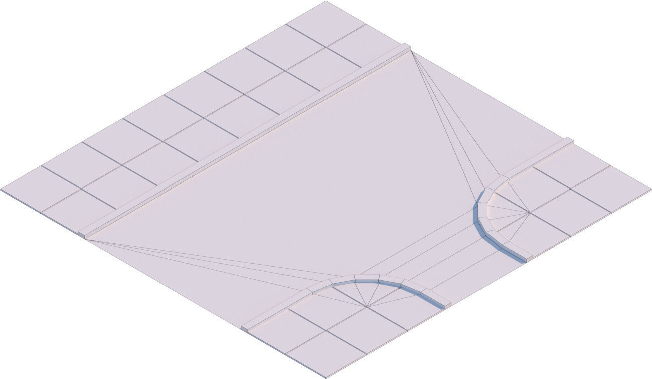Low Poly Road Tiles Low-poly 3D model_12