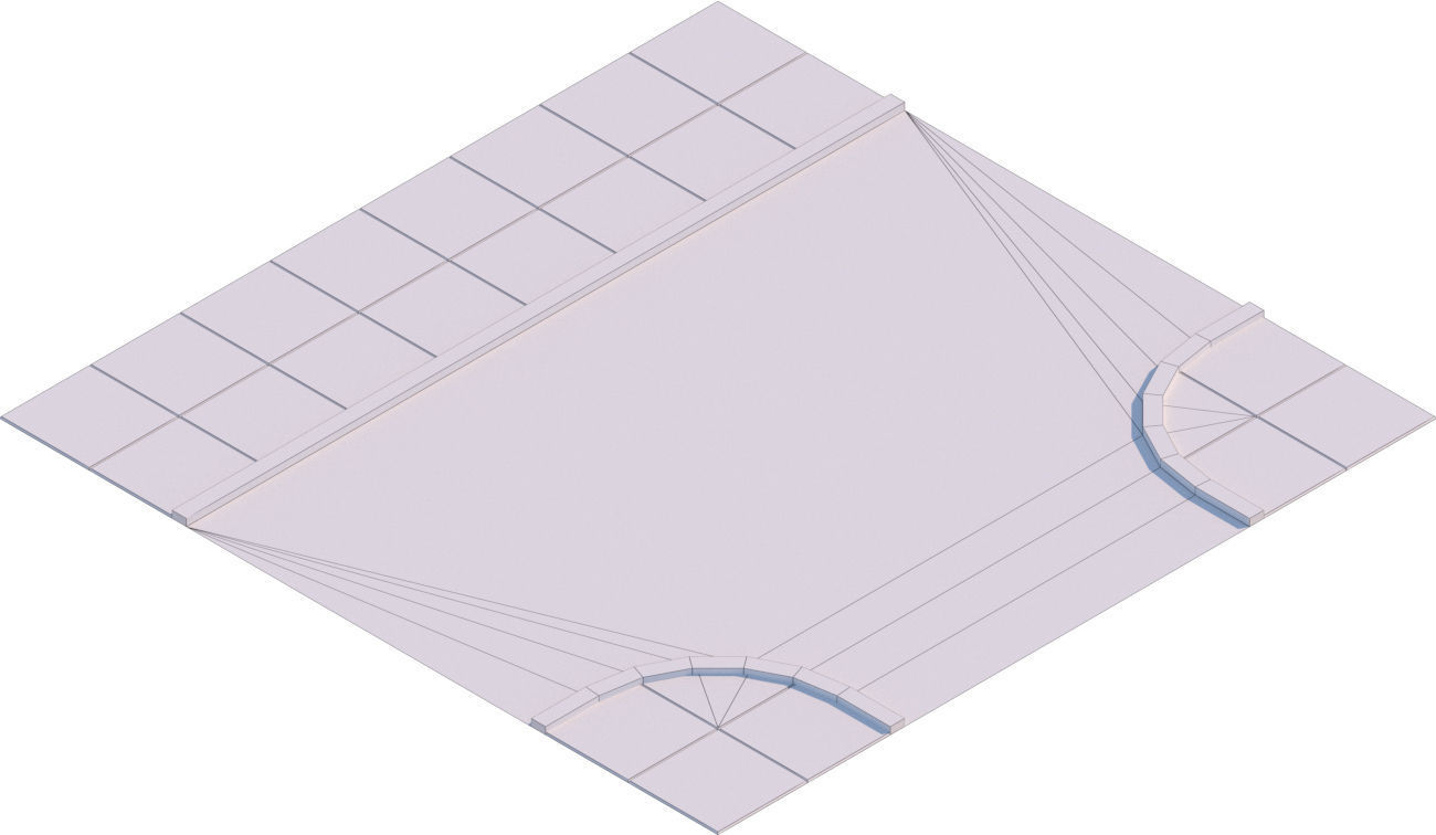 Low Poly Road Tiles Low-poly 3D model_14