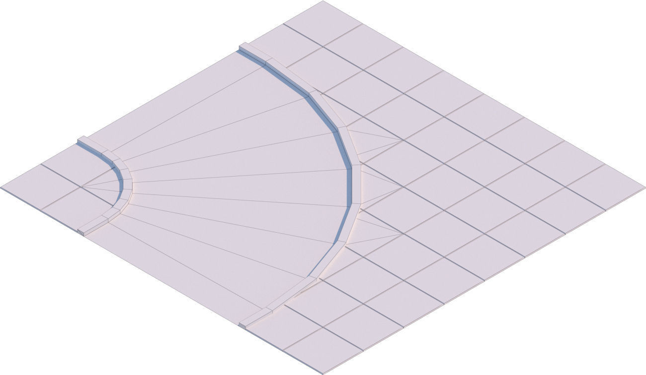 Low Poly Road Tiles Low-poly 3D model_18