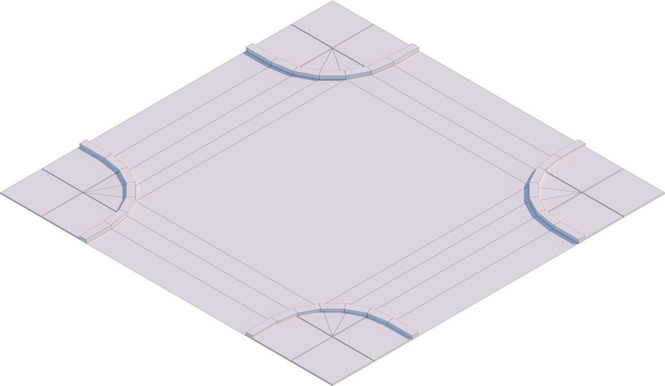 Low Poly Road Tiles Low-poly 3D model_15