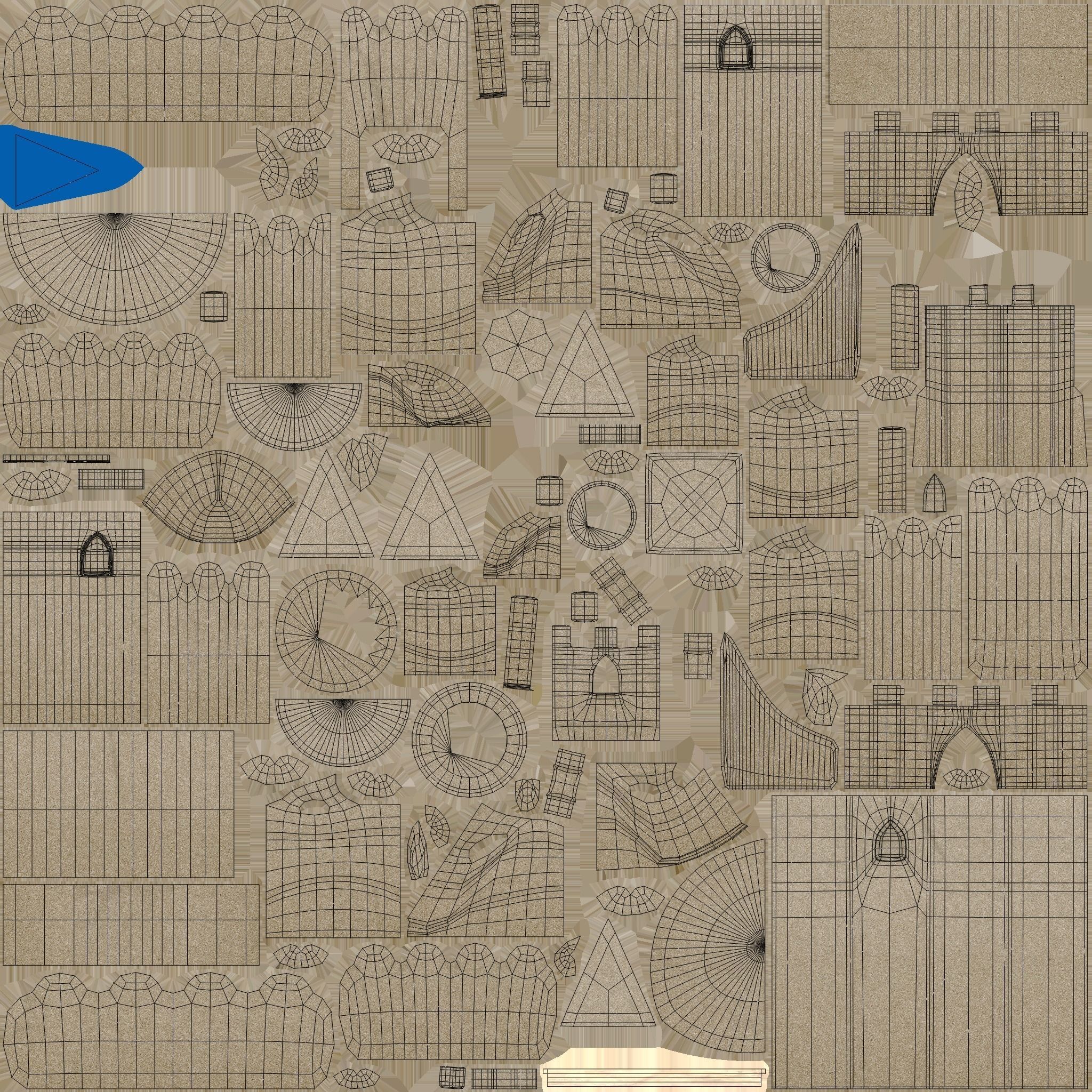 Destroyed Sandcastle with Toys 3D model_12