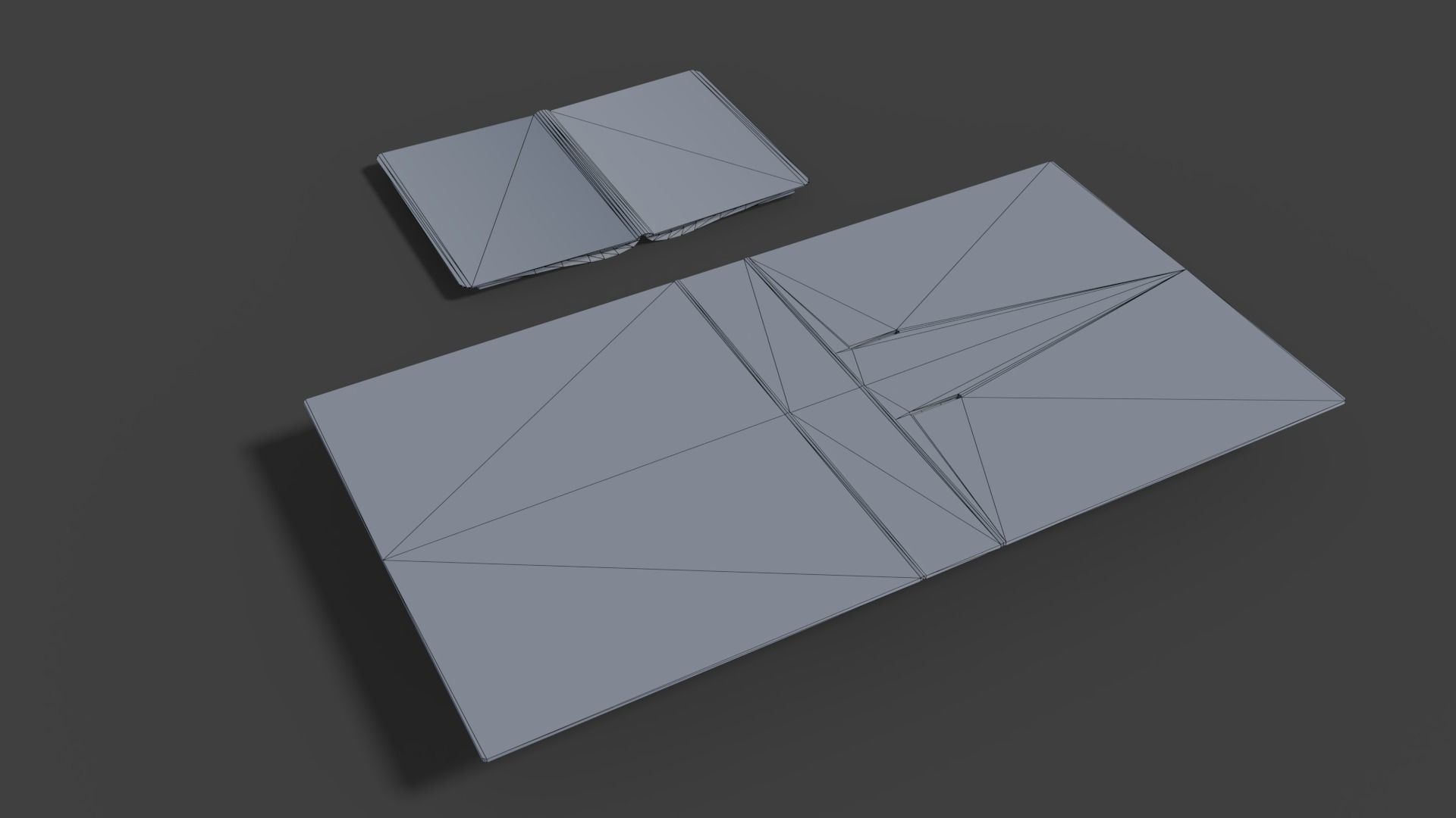Binder and Notebook Low-poly 3D model_7