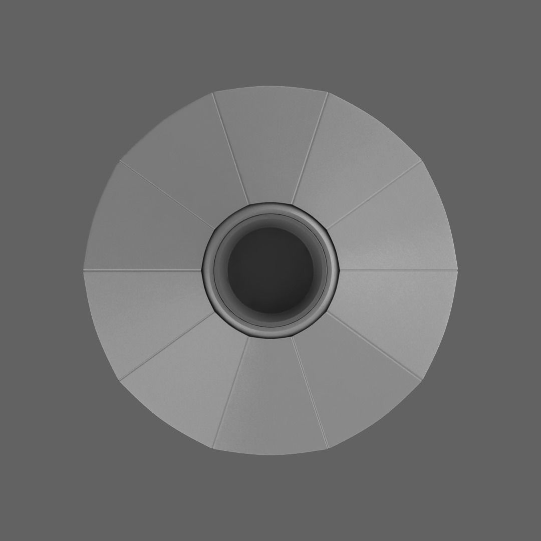 Flying saucer UFO cartoon High and Low Poly Low-poly 3D model_3