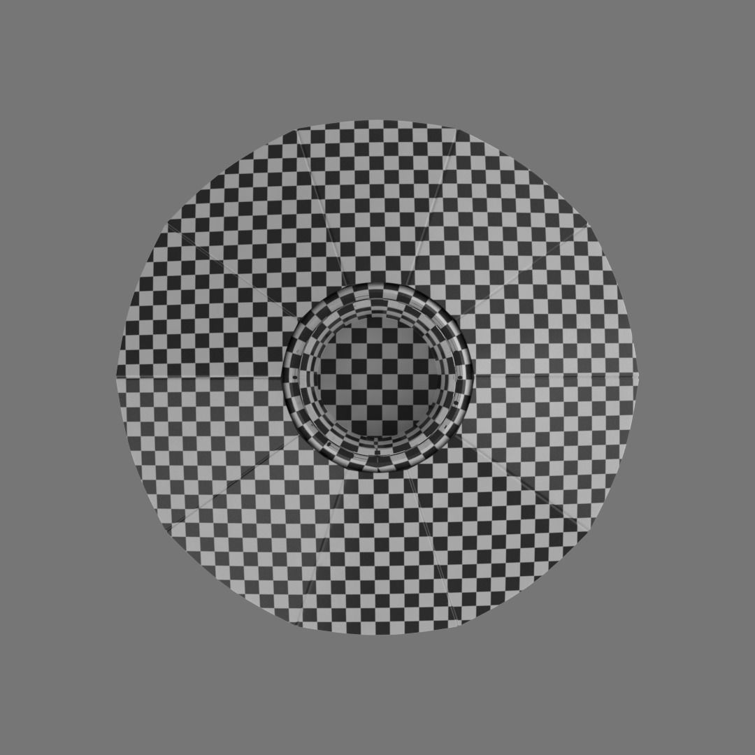 Flying saucer UFO cartoon High and Low Poly Low-poly 3D model_14