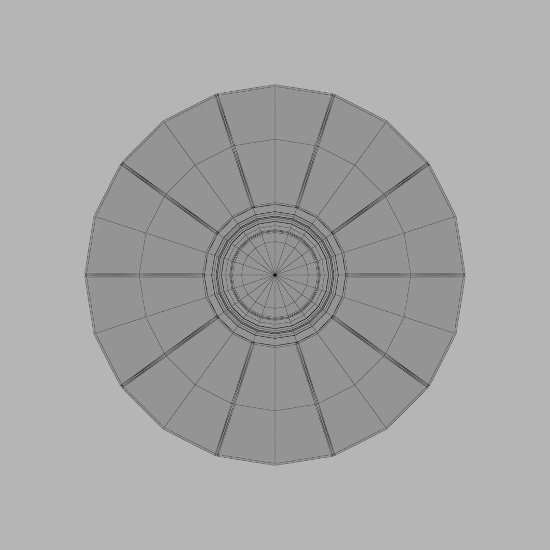 Flying saucer UFO cartoon High and Low Poly Low-poly 3D model_6