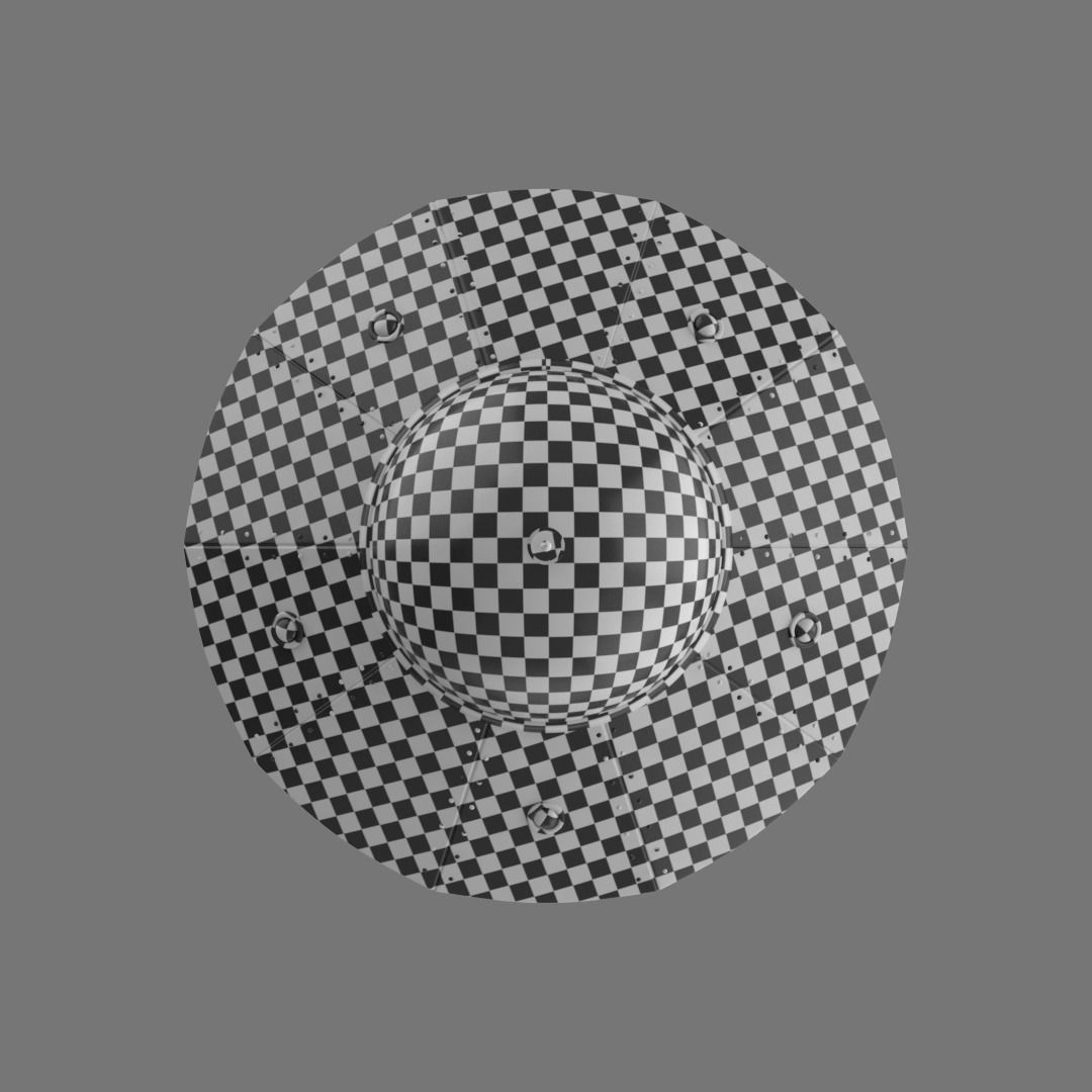 Flying saucer UFO cartoon High and Low Poly Low-poly 3D model_12