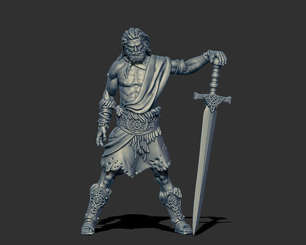 Highlander - Sigvald 3D print model - 35mm scale 3D print model