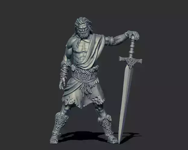 Highlander - Sigvald 3D print model - 35mm scale 3D print model