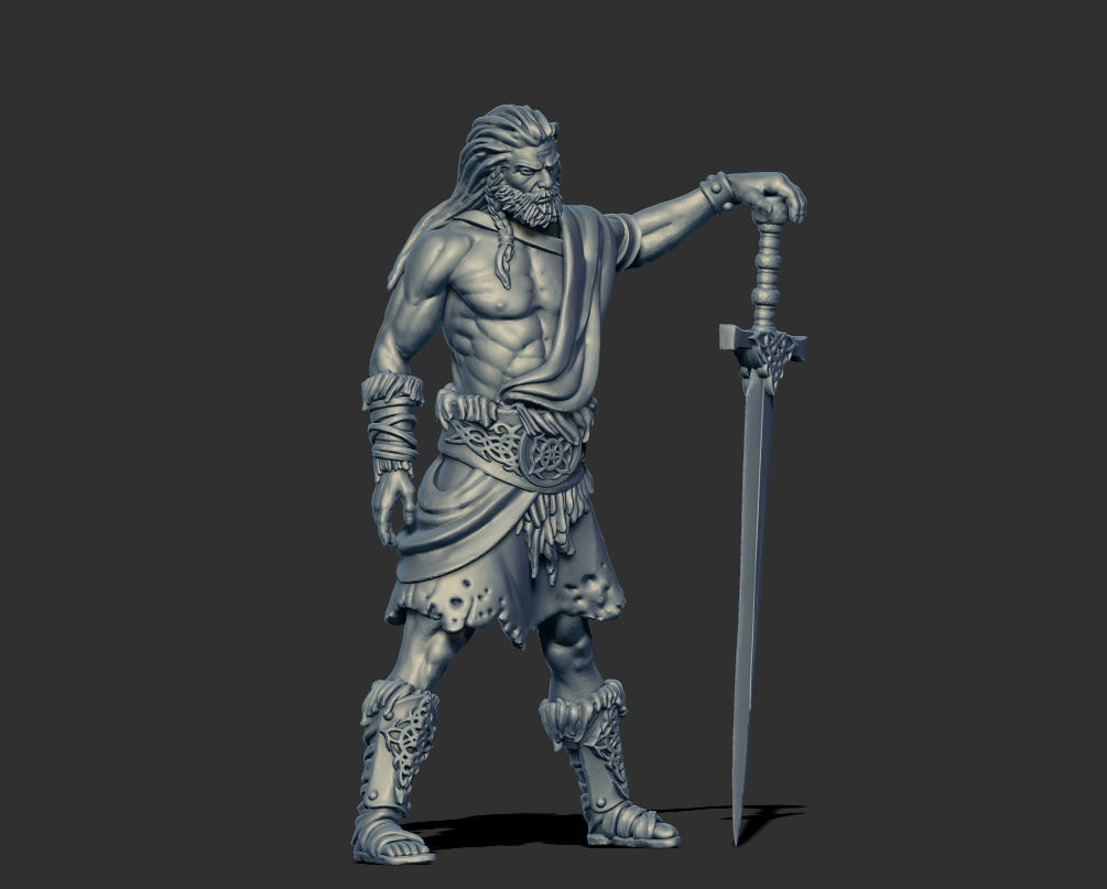 Highlander - Sigvald 3D print model - 35mm scale 3D print model_2