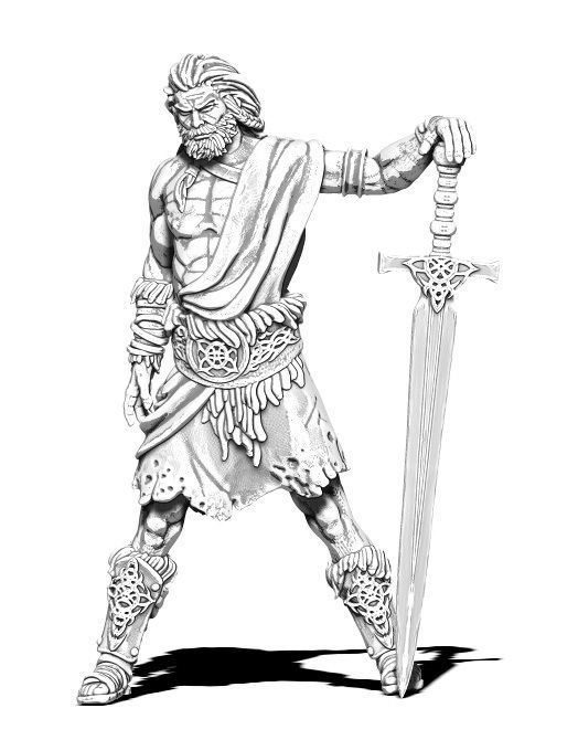 Highlander - Sigvald 3D print model - 35mm scale 3D print model_10