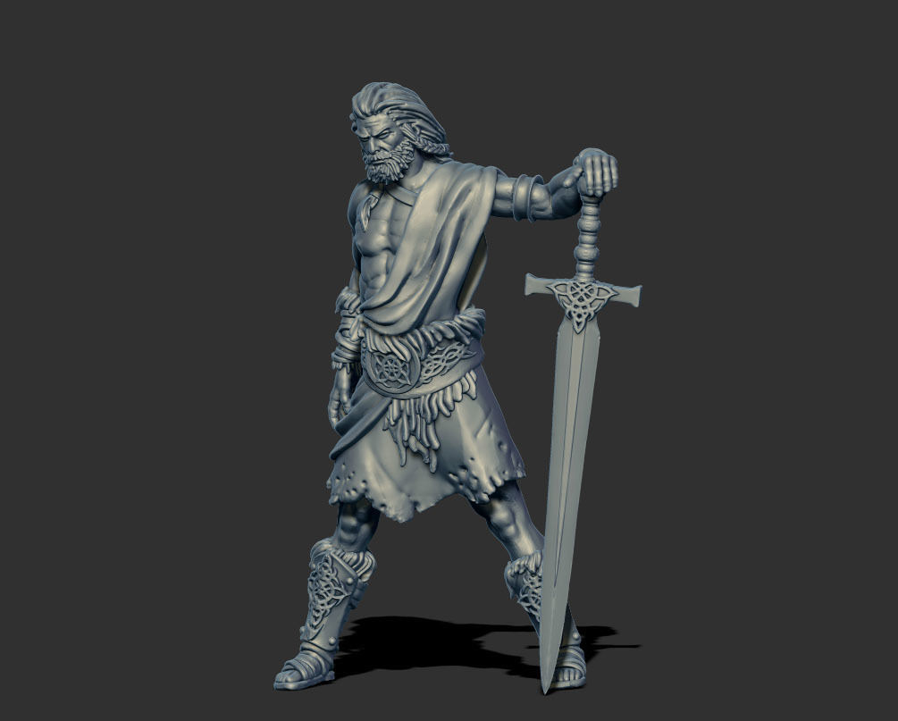 Highlander - Sigvald 3D print model - 35mm scale 3D print model_1