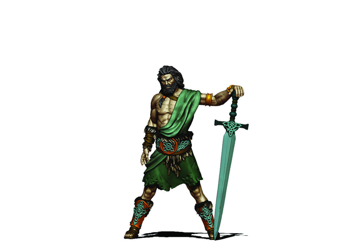 Highlander - Sigvald 3D print model - 35mm scale 3D print model_9