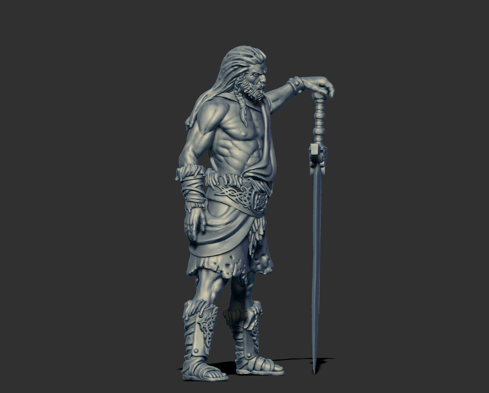 Highlander - Sigvald 3D print model - 35mm scale 3D print model_3