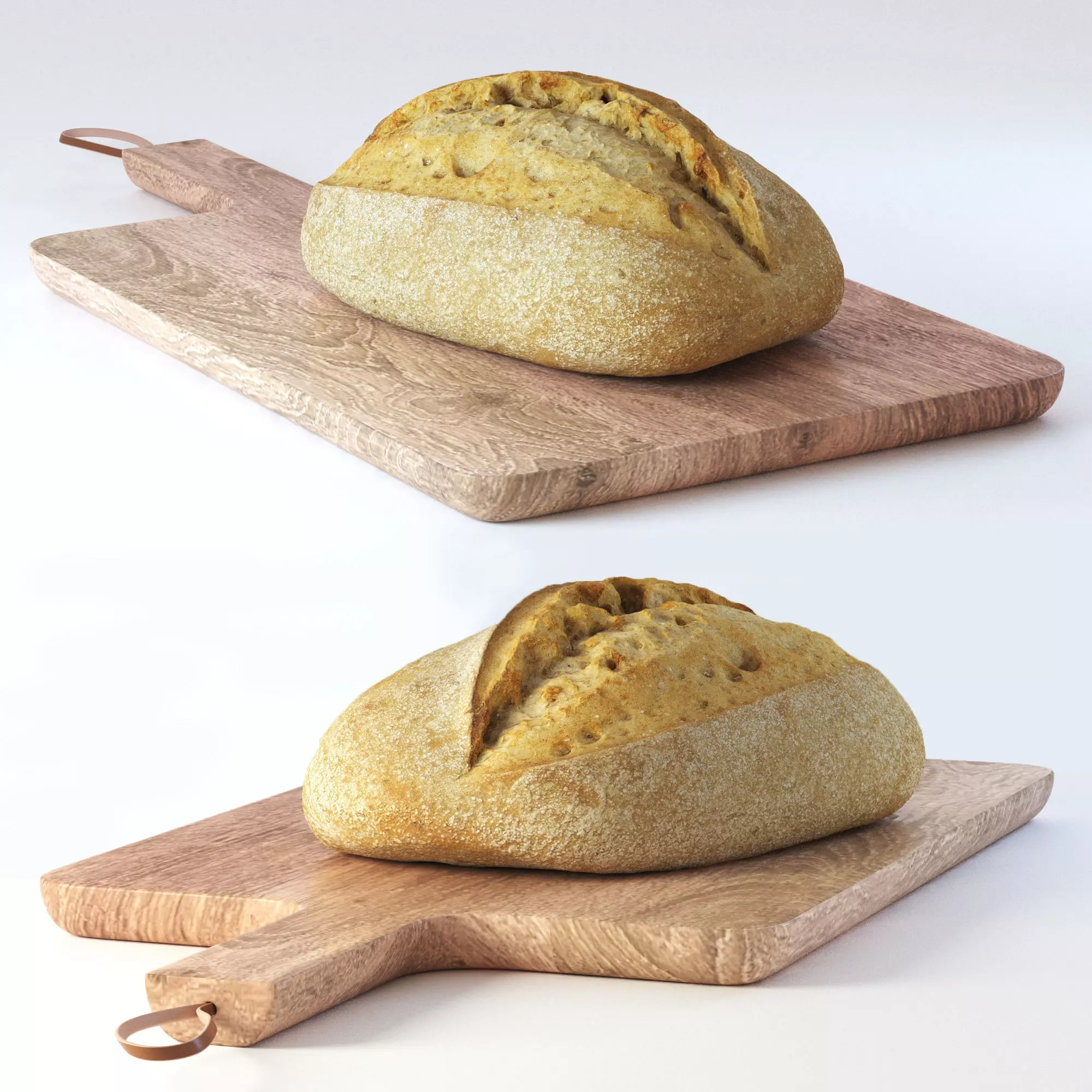 Bread loaf of 3D model_0