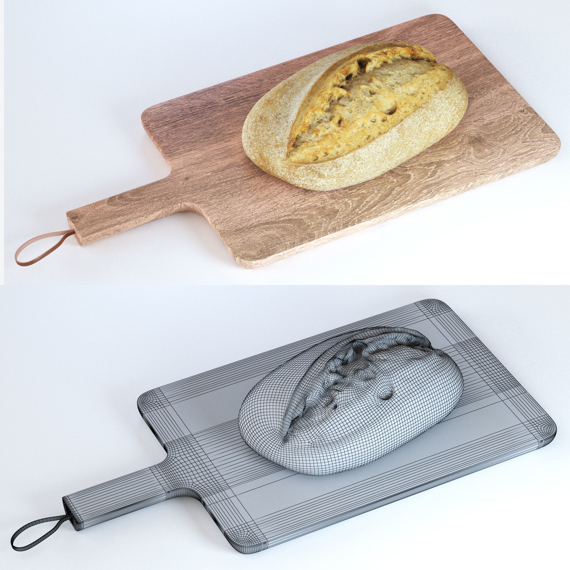 Bread loaf of 3D model_2