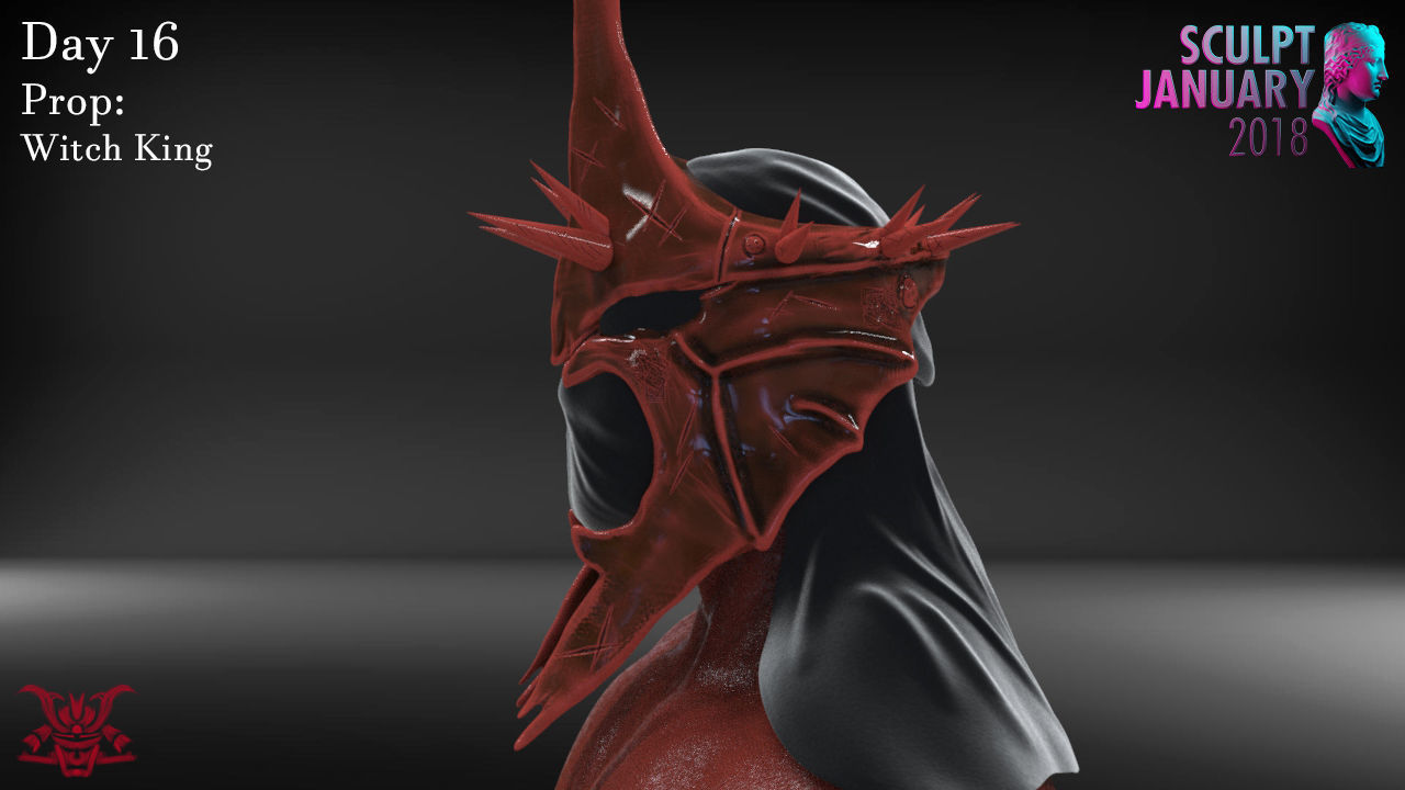 The Witch King Helmet Timelapse and Model 3D print model_5