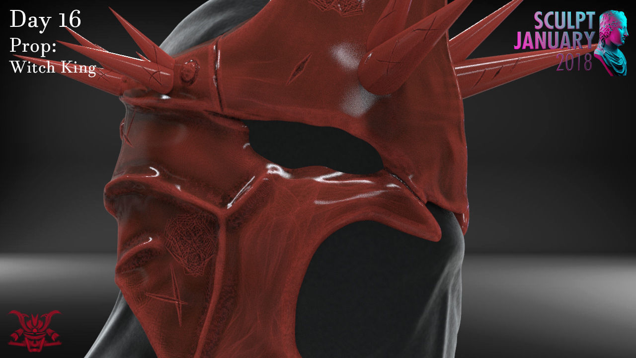 The Witch King Helmet Timelapse and Model 3D print model_3