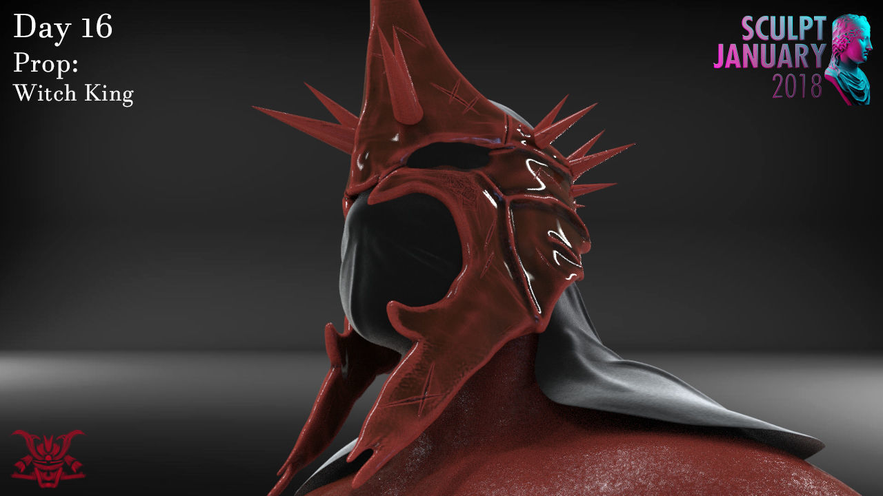 The Witch King Helmet Timelapse and Model 3D print model_4