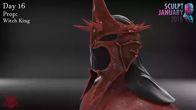 The Witch King Helmet Timelapse and Model 3D print model