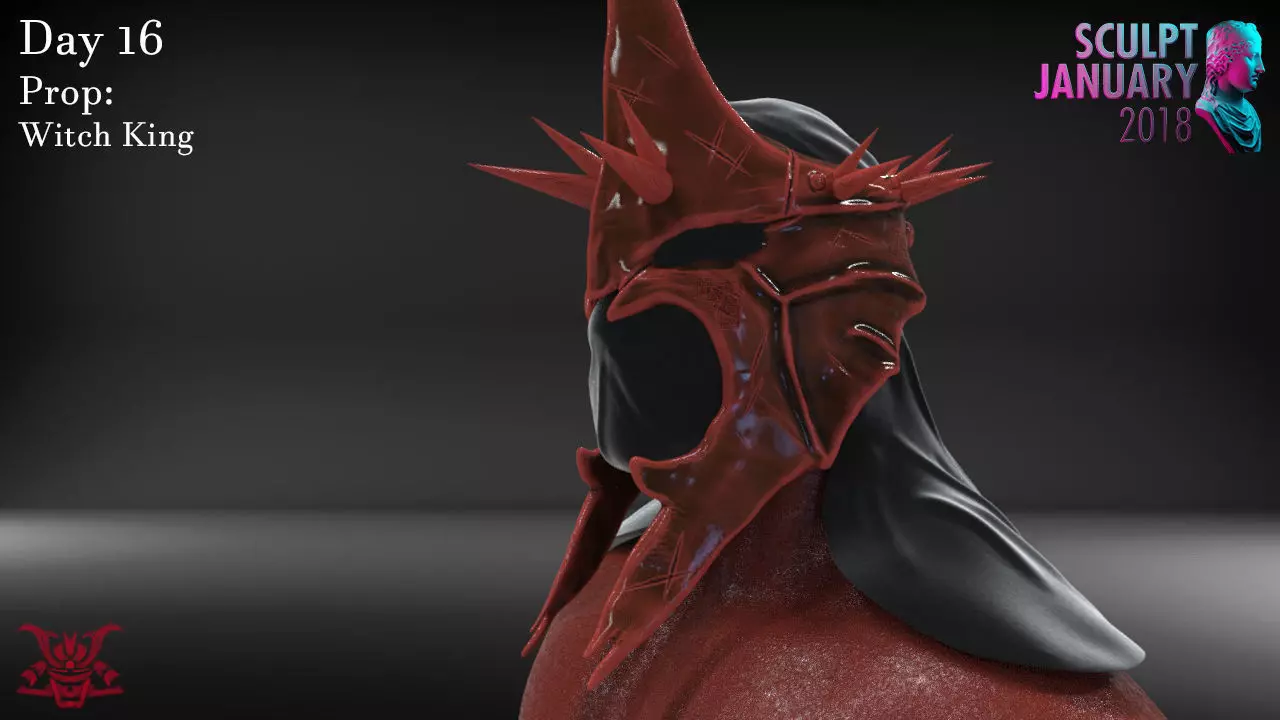 The Witch King Helmet Timelapse and Model 3D print model_0